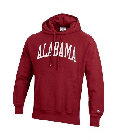 Men's Crimson Alabama Crimson Tide Team Arch Reverse Weave Pullover Hoodie $43.70 Sweatshirt