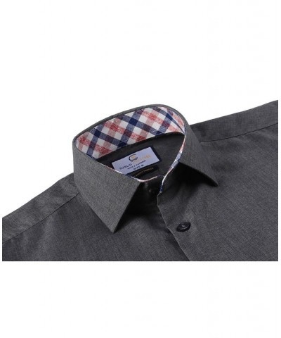 Men's Slim Fit Linen Look Short Sleeve Button Down Shirt PD03 $17.84 Dress Shirts