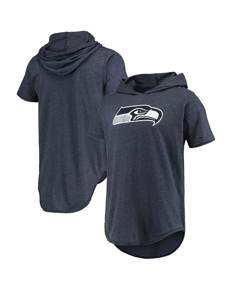 Men's College Navy Seattle Seahawks Primary Logo Tri-Blend Hoodie T-shirt $28.20 T-Shirts