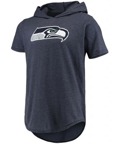 Men's College Navy Seattle Seahawks Primary Logo Tri-Blend Hoodie T-shirt $28.20 T-Shirts