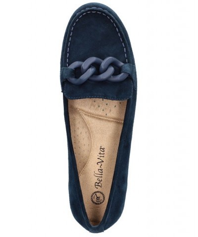 Women's Cullen Comfort Loafers Navy Suede Leather $54.60 Shoes