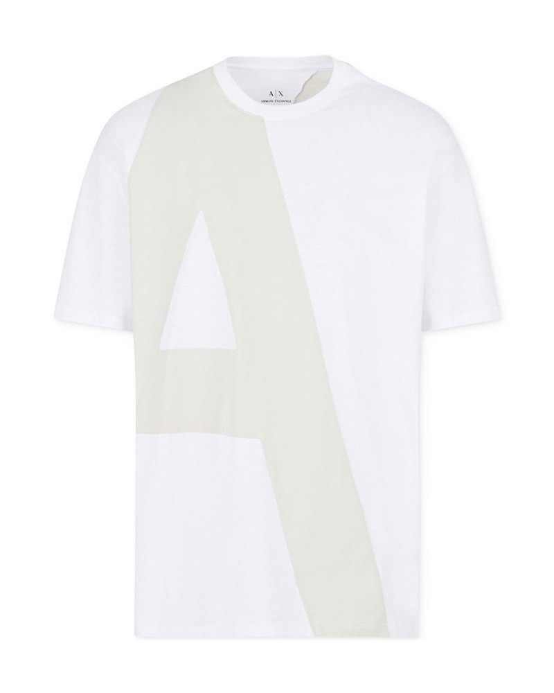 Men's Comfort-Fit Pieced Logo Graphic T-Shirt White $45.05 T-Shirts