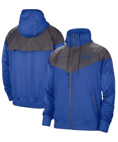 Men's Royal Florida Gators Windrunner Raglan Hoodie Full-Zip Jacket $43.70 Jackets