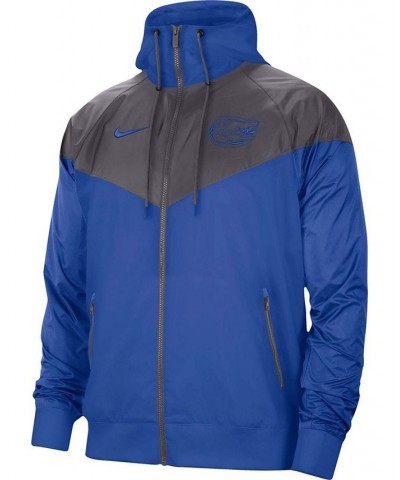 Men's Royal Florida Gators Windrunner Raglan Hoodie Full-Zip Jacket $43.70 Jackets