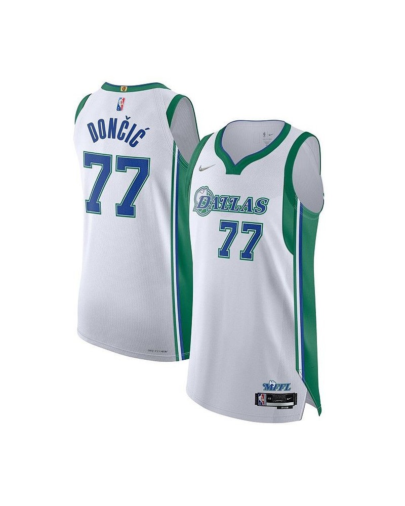 Men's Luka Doncic White Dallas Mavericks 2021/22 Authentic Player Jersey - City Edition $83.66 Jersey