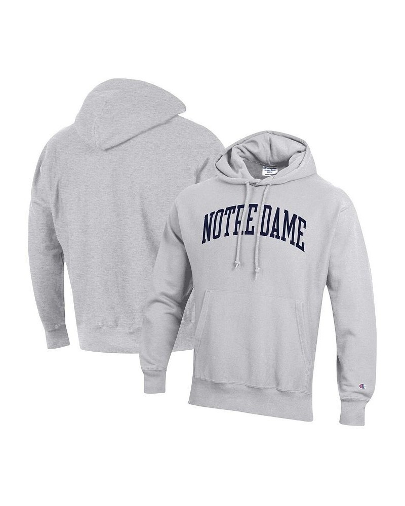 Men's Heathered Gray Notre Dame Fighting Irish Big and Tall Reverse Weave Fleece Pullover Hoodie Sweatshirt $40.50 Sweatshirt