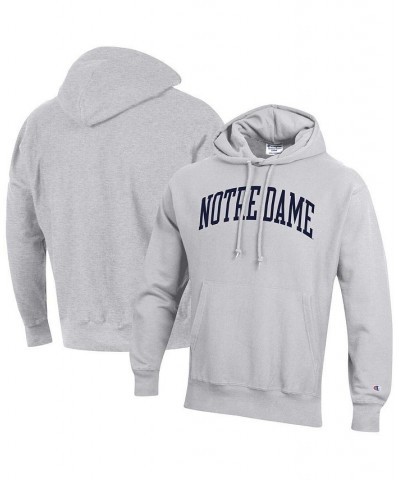 Men's Heathered Gray Notre Dame Fighting Irish Big and Tall Reverse Weave Fleece Pullover Hoodie Sweatshirt $40.50 Sweatshirt