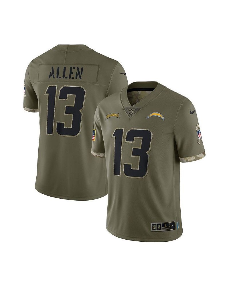 Men's Keenan Allen Olive Los Angeles Chargers 2022 Salute To Service Limited Jersey $49.30 Jersey