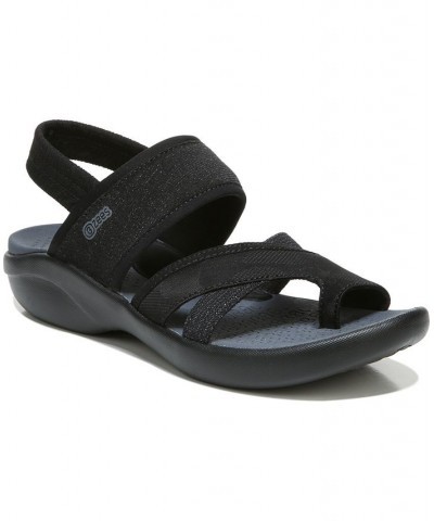 Call Me Washable Strappy Sandals Black $36.90 Shoes