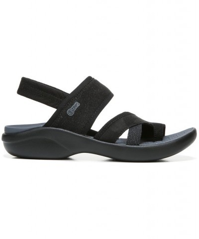 Call Me Washable Strappy Sandals Black $36.90 Shoes