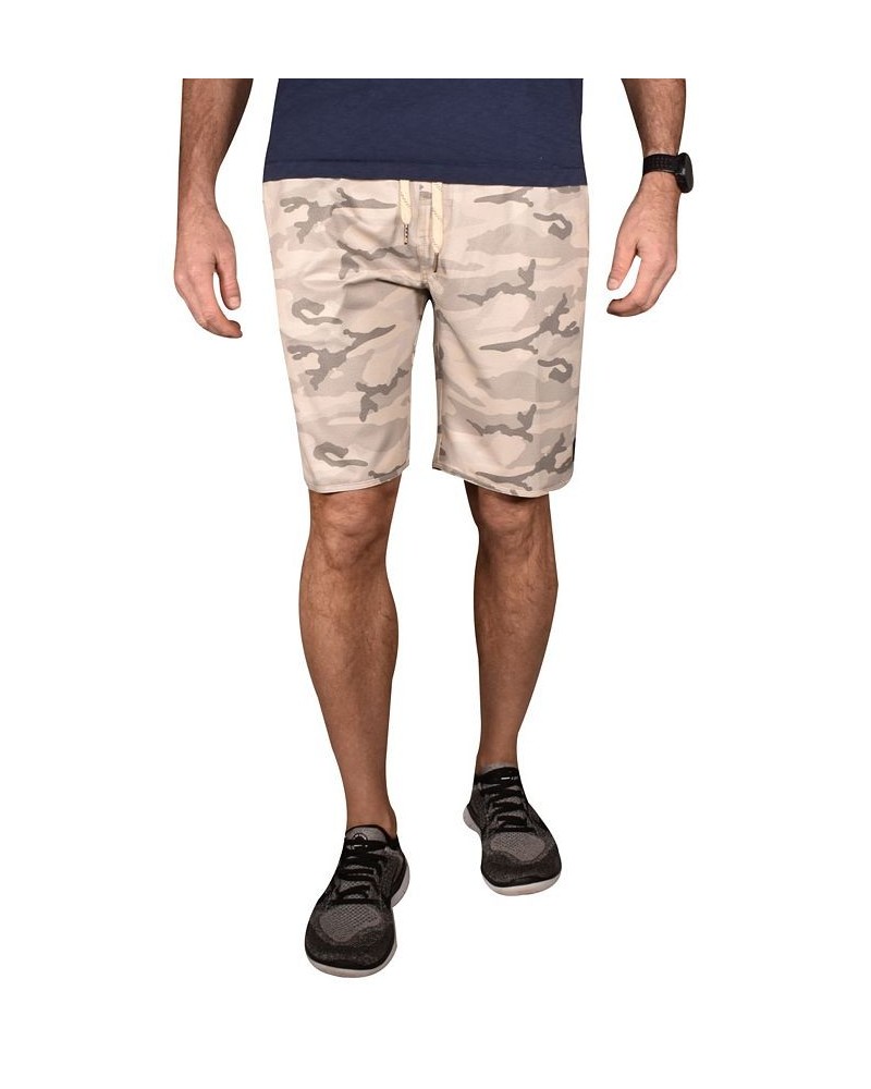 Men's Camo Print Hybrid Windjammer Shorts Tan/Beige $40.55 Shorts