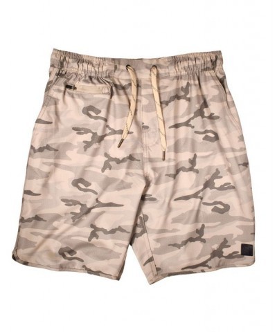 Men's Camo Print Hybrid Windjammer Shorts Tan/Beige $40.55 Shorts