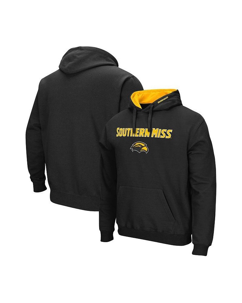 Men's Black Southern Miss Golden Eagles Arch and Logo Pullover Hoodie $20.21 Sweatshirt