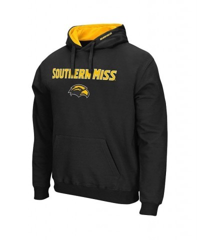 Men's Black Southern Miss Golden Eagles Arch and Logo Pullover Hoodie $20.21 Sweatshirt