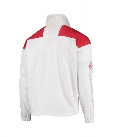 Men's White Wisconsin Badgers Santa Ana Anorak Quarter-Zip Jacket $58.80 Jackets