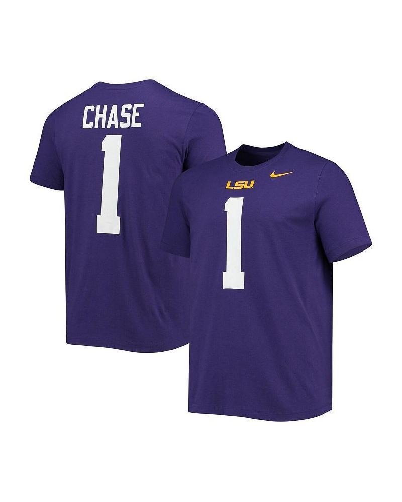 Men's Ja'Marr Chase Purple LSU Tigers Alumni Name and Number Team T-shirt $23.59 T-Shirts