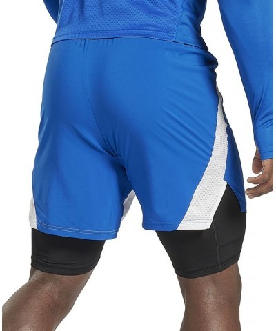 Men's Running Speedwick 2-In-1 Colorblocked Drawstring Shorts Blue $17.94 Shorts