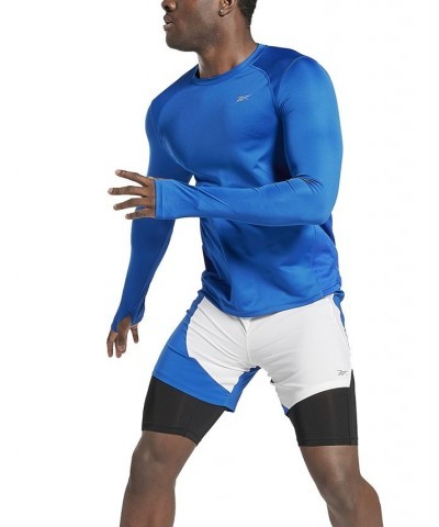 Men's Running Speedwick 2-In-1 Colorblocked Drawstring Shorts Blue $17.94 Shorts