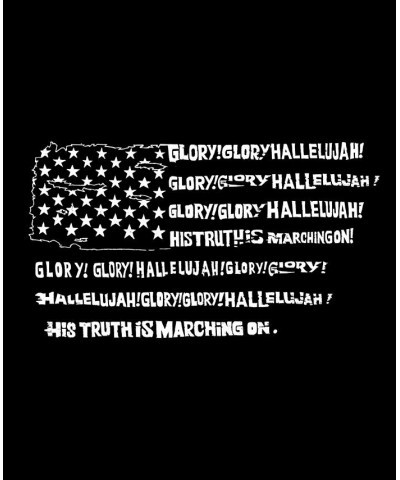 Men's Premium Blend Word Art Glory Hallelujah Flag T-shirt Black $19.80 T-Shirts