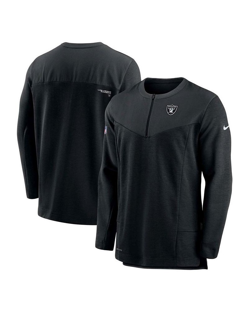 Men's Black Las Vegas Raiders Sideline Half-Zip UV Performance Jacket $32.34 Jackets