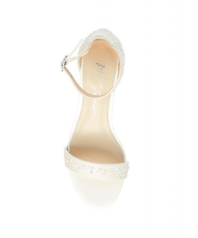 Betsey Johnson Women's Mari Block Heel Evening Sandal White $36.89 Shoes