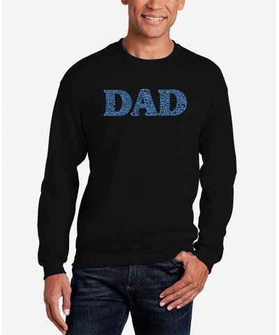 Men's Dad Word Art Crewneck Sweatshirt Black $20.50 Sweatshirt