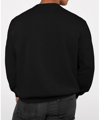 Men's Dad Word Art Crewneck Sweatshirt Black $20.50 Sweatshirt