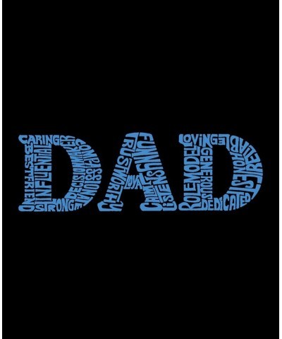 Men's Dad Word Art Crewneck Sweatshirt Black $20.50 Sweatshirt