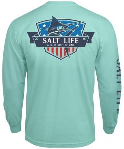 Men's Marlin State of Mind Long-Sleeve T-Shirt Blue $15.12 T-Shirts