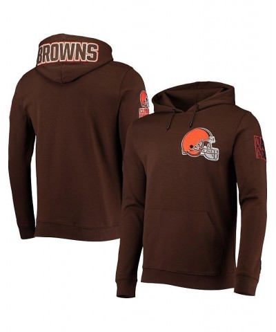 Men's Brown Cleveland Browns Logo Pullover Hoodie $47.30 Sweatshirt