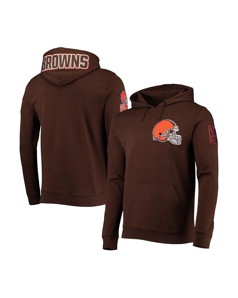 Men's Brown Cleveland Browns Logo Pullover Hoodie $47.30 Sweatshirt