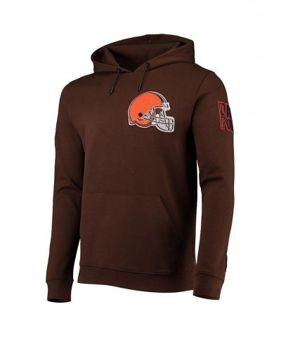 Men's Brown Cleveland Browns Logo Pullover Hoodie $47.30 Sweatshirt