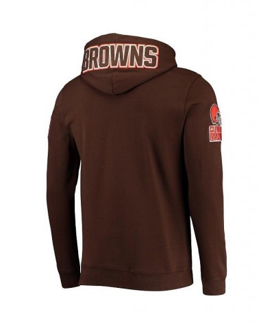 Men's Brown Cleveland Browns Logo Pullover Hoodie $47.30 Sweatshirt