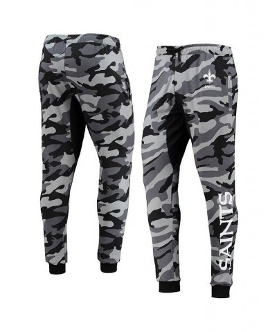 Men's Black New Orleans Saints Camo Jogger Pants $31.05 Pants