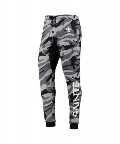 Men's Black New Orleans Saints Camo Jogger Pants $31.05 Pants