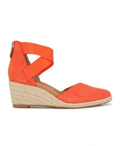 Women's Orya Wedge Pointy Toe Espadrille Sandals Red $62.01 Shoes