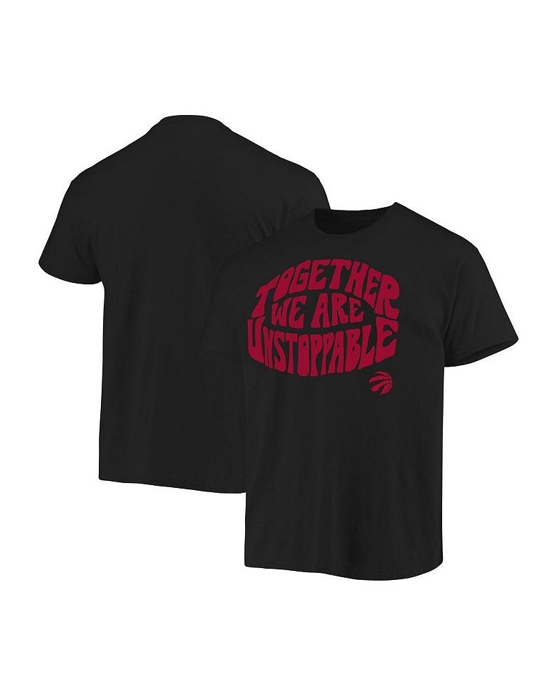 Men's Black Toronto Raptors Positive Message Enzyme Washed T-shirt $13.60 T-Shirts