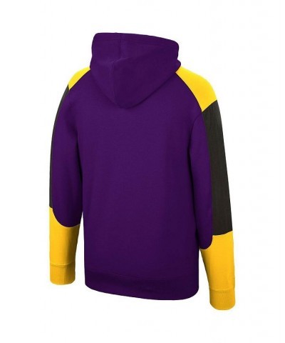 Men's Purple Los Angeles Lakers Hardwood Classics Fusion Pullover Hoodie $39.10 Sweatshirt