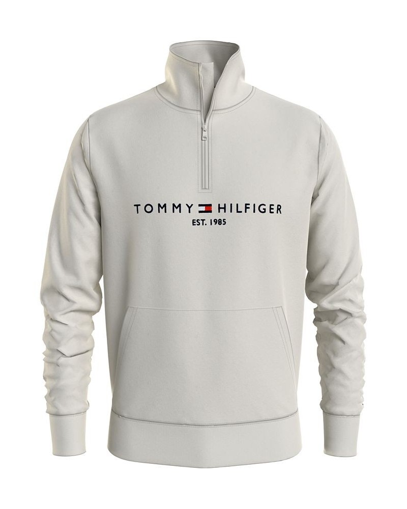 Men's Logo Mock-neck Sweatshirt Ivory/Cream $34.62 Sweatshirt