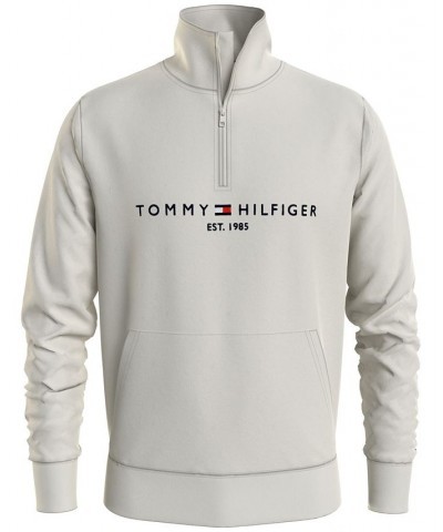 Men's Logo Mock-neck Sweatshirt Ivory/Cream $34.62 Sweatshirt