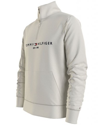 Men's Logo Mock-neck Sweatshirt Ivory/Cream $34.62 Sweatshirt