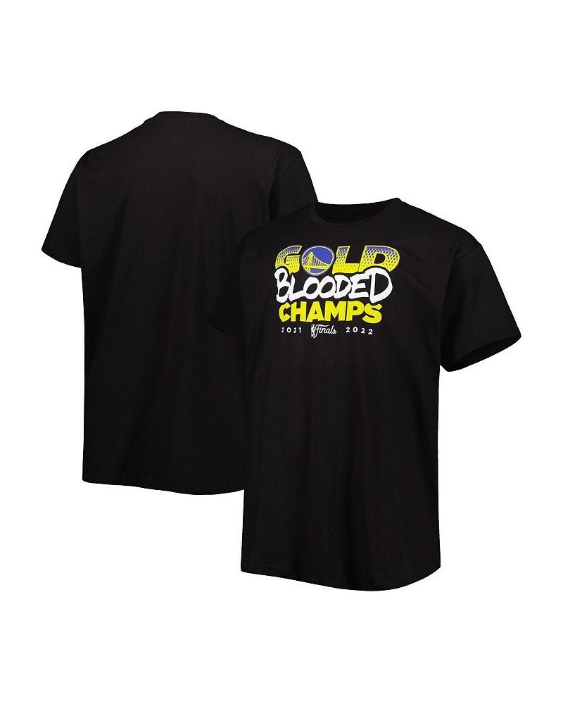 Men's Branded Black Golden State Warriors 2022 NBA Finals Champions Gold Blooded Big and Tall T-shirt $22.08 T-Shirts