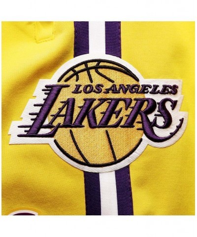 Men's LeBron James Gold Los Angeles Lakers Player Replica Shorts $43.24 Shorts