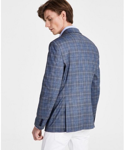 Men's Slim-Fit Blue Plaid Sport Coat Blue $41.80 Blazers