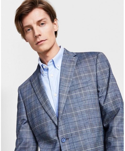 Men's Slim-Fit Blue Plaid Sport Coat Blue $41.80 Blazers