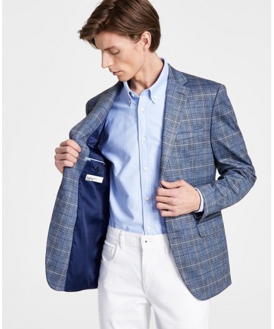 Men's Slim-Fit Blue Plaid Sport Coat Blue $41.80 Blazers