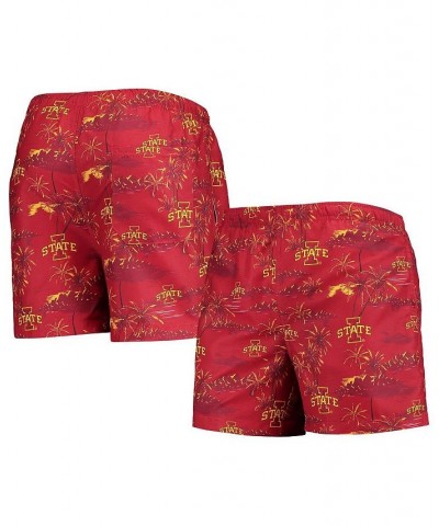 Men's Cardinal Iowa State Cyclones Island Palm Swim Trunks $25.37 Swimsuits