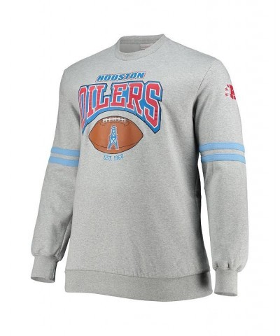 Men's Heather Gray Houston Oilers Big and Tall Gridiron Classics Allover Print Pullover Sweatshirt $47.00 Sweatshirt