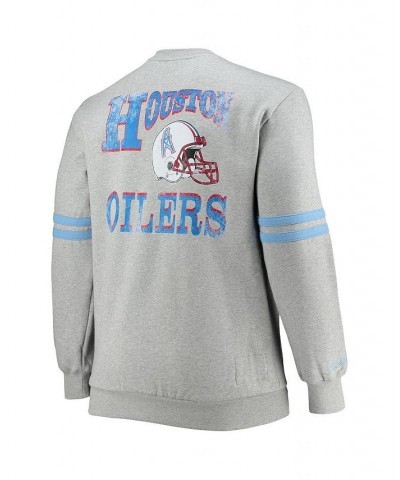 Men's Heather Gray Houston Oilers Big and Tall Gridiron Classics Allover Print Pullover Sweatshirt $47.00 Sweatshirt