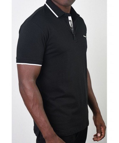 Men's Basic Short Sleeve Snap Button Polo Navy $23.52 Polo Shirts